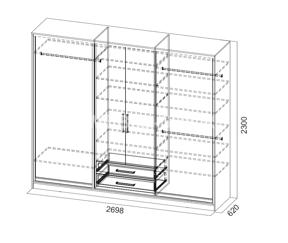 Схема установки шкафа купе