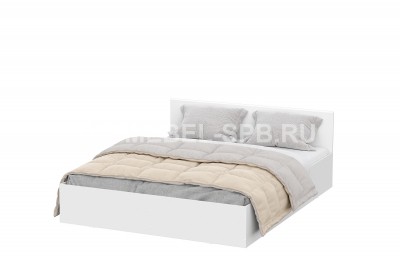 Кровать двойная универсальная (1,6х2,0) Белый текстурный "Токио"