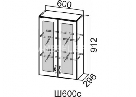 Шкаф навесной 600/912 (со стеклом)