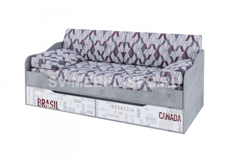 Кровать-диван с ящиками 0,9х2,0 "Грей"
