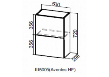 Шкаф навесной (барный) 500 (Aventos HF)