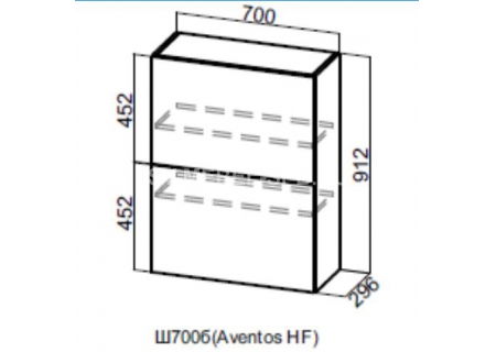 Шкаф навесной (барный) 700 (Aventos HF)