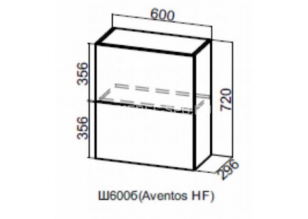 Шкаф навесной (барный) 600 (Aventos HF)