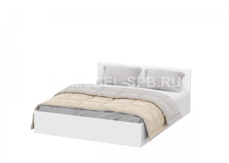 Кровать двойная универсальная (1,6х2,0) Белый текстурный "Токио"